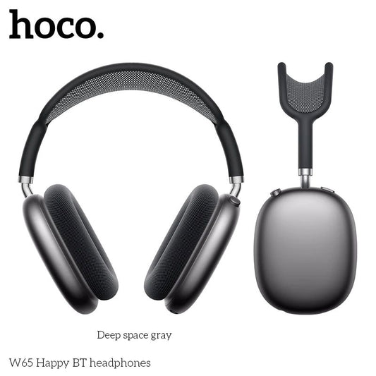 HOCO W65 Plus ANC Noise Reduction Bluetooth Headphones Over The Ear Wireless Big Earphone Hifi Sounds Sport Headsets With Button