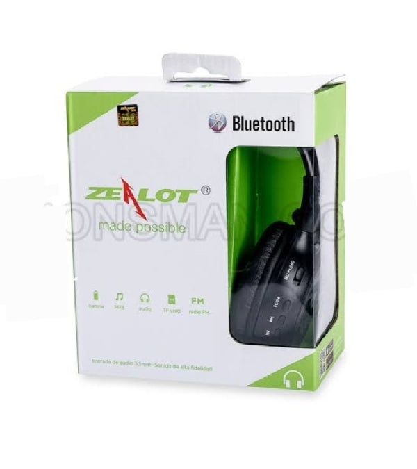 B570 Wireless Headphones with LED Display and FM Radio - Bluetooth 5.0 Wireless Headphones Stereo Studio Black Brand: Zealot