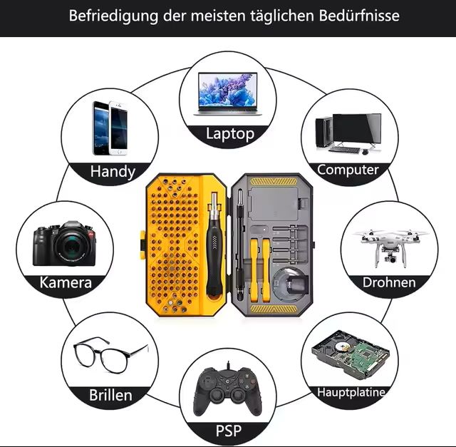 JAKEMY JM-8183 145-in-1 Precision Screwdriver Set - CR-V Magnetic Bits w/ ESD Safe Handle for iPhone/Mac/PC Repair