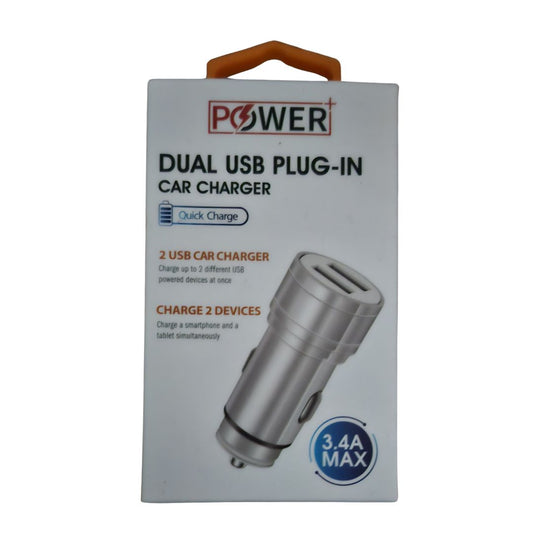 Dual USB car Charger 3.4A P+1002CP