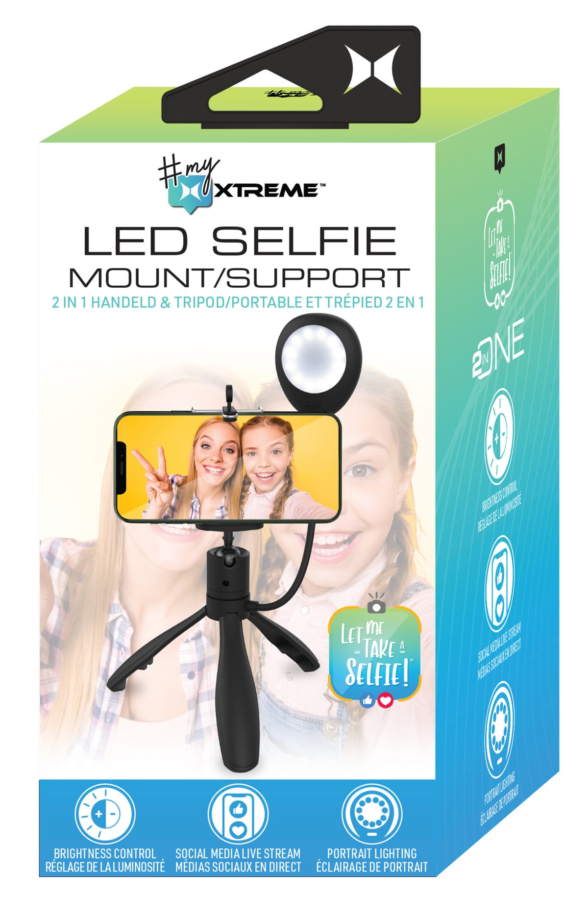 2 IN 1 LED LIGHT SELFI TRYPOD MOUNT FOR SMARTPHONES