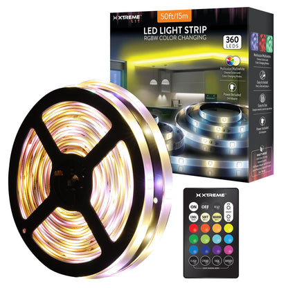 50ft Sound Reactive Color Changing Multi-Color Indoor LED Light Strip