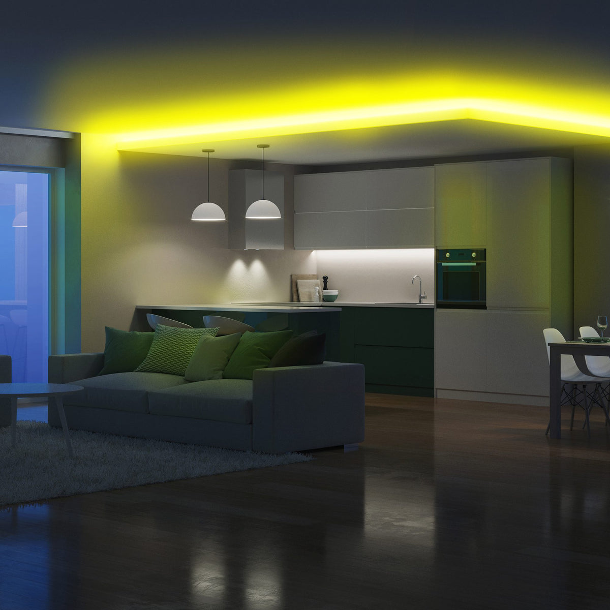 50ft Sound Reactive Color Changing Multi-Color Indoor LED Light Strip (XLB7-1102-RGB)