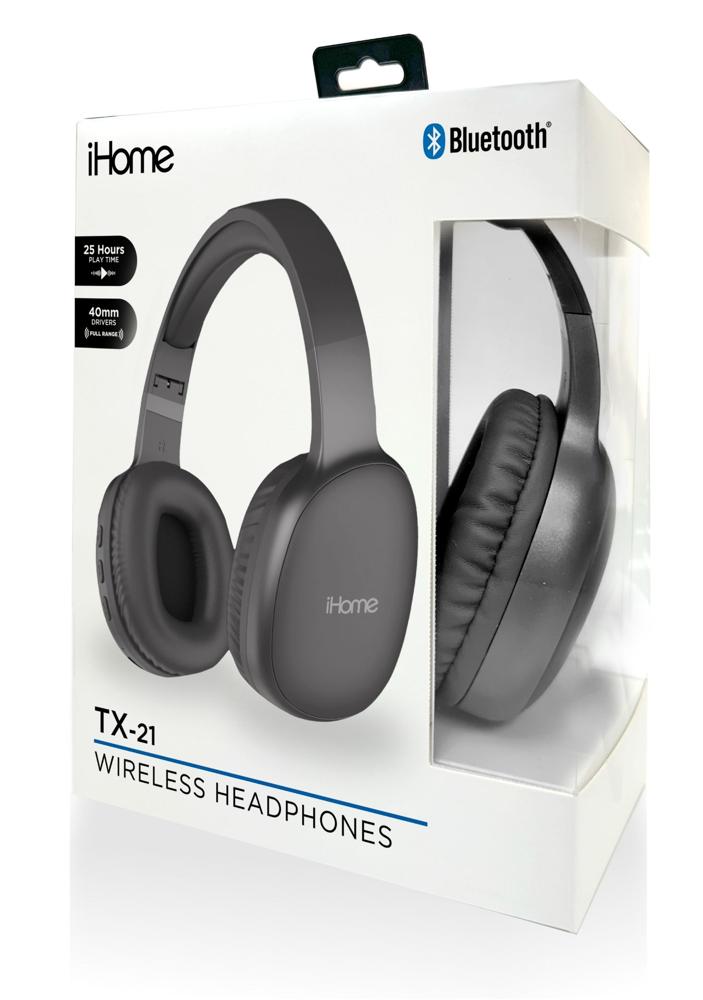 iHOME Bluetooth Wireless Headphone 25Hours Play Time HM-AU-BO-201-BK