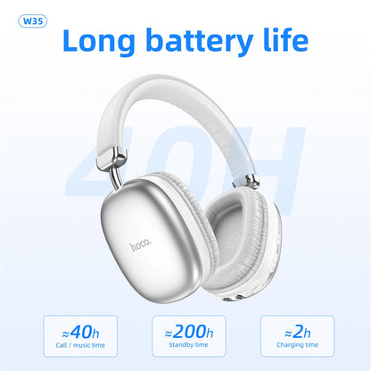 HOCO W35 Max Wireless Headset Bluetooth 5.3 Headphone W-35 (BLACK OR WHITE)