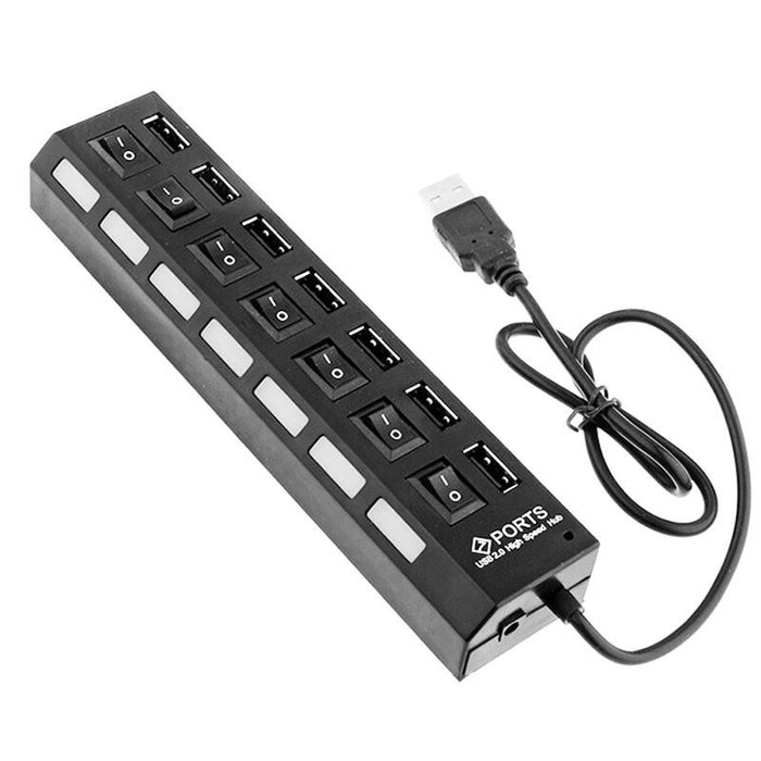 Hub USB 3.0 à 7 ports avec interrupteur marche/arrêt