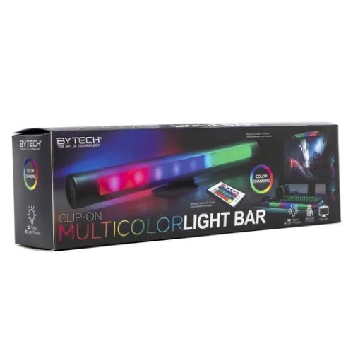 Bytech Clip-On Multicolor Color Change LED Light Bar BY-MC-LB-136-BK