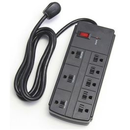 8 Outlets 1700 Joules Eight Outlet Surge Protector (Black) D17330035RD