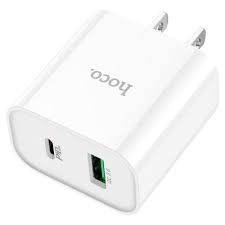 HOCO Quick charger Type-C + USB-A Wall Charger C80/C-A (20W PD + QC3.0 Charger)