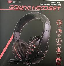 Up-Tech Gaming Wired Headset w/MIc Black/Red SO-0008 XBOX One, PS4, Mobile & PC