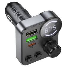 HOCO 48W Dual Port USB A QC3.0 Car Bluetooth FM Tramsmitter Wireless Handfree (E86)