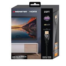 Câble HDMI Monster UHD 4K Platinium, compatible avec les téléviseurs OLED et QLED, prise en charge de la résolution 4K