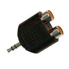 3.5MM STEREO PLUG TO 2RCA FEMALE-P244 (Bulk PK)