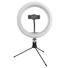 BYTECH 10" Selfie Ring Light with Tripod-SM, Black