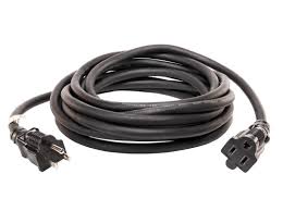 2M INDOOR/OUTDOOR BLACK EXTENSION CORD