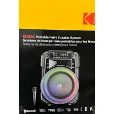 KODAK BTSPK122 15" WOOFER + 1.5" TWEETER BLUETOOTH SPEAKER with LED Light