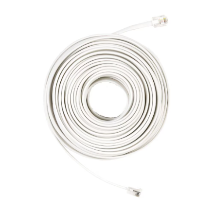 50FT TELEPHONE LINE CORD M TO M WHITE PRO-PA109-WH