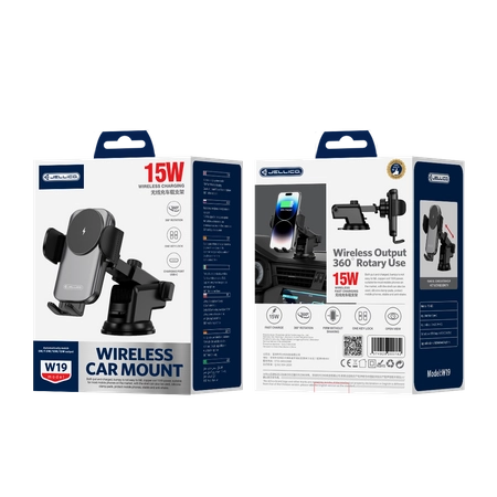 JELLICO car holder with wireless charging W19 15W Black