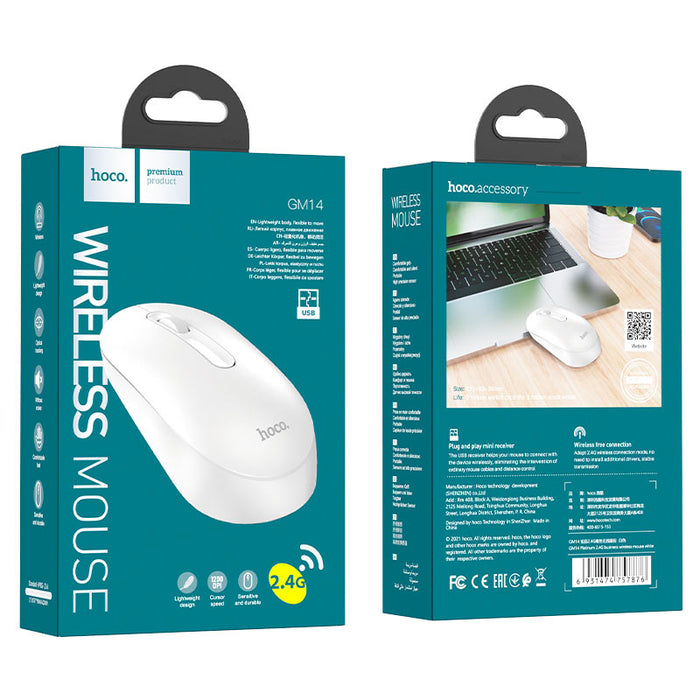 Wireless mouse “GM14 Platinum” 2.4G-WHITE
