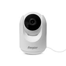Energizer Smart PRO-EIP1-1005-WHT 1080p Indoor Pan & Tilt Wired Camera, Motion Tracking, Two-Way Conversation, Night Vision, Instant Notifications, Works with Google Home and Alexa, Night Vision, White