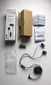 SONY EARBUDS WITH MICROPHONE BLACK MDR-EX15AP/B