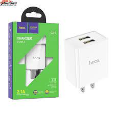 Wall charger "C89 Light road" dual port US set with cable HOCO