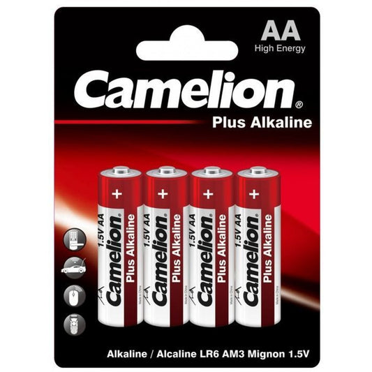 PILE ALCALINE 1,5 V AA/LR6 4 PIÈCES/PQT