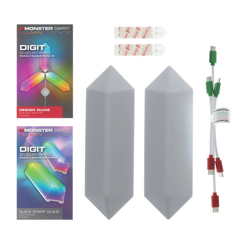 Monster Smart Illuminessence Digit 3D LED Art Panel Add-On Pack - 2 Panels