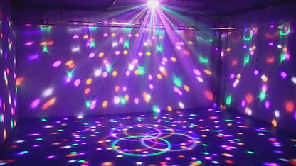 Bluetooth LED Disco Ball - DMX & Sound Controlled RGB DJ Party Light (QC-1