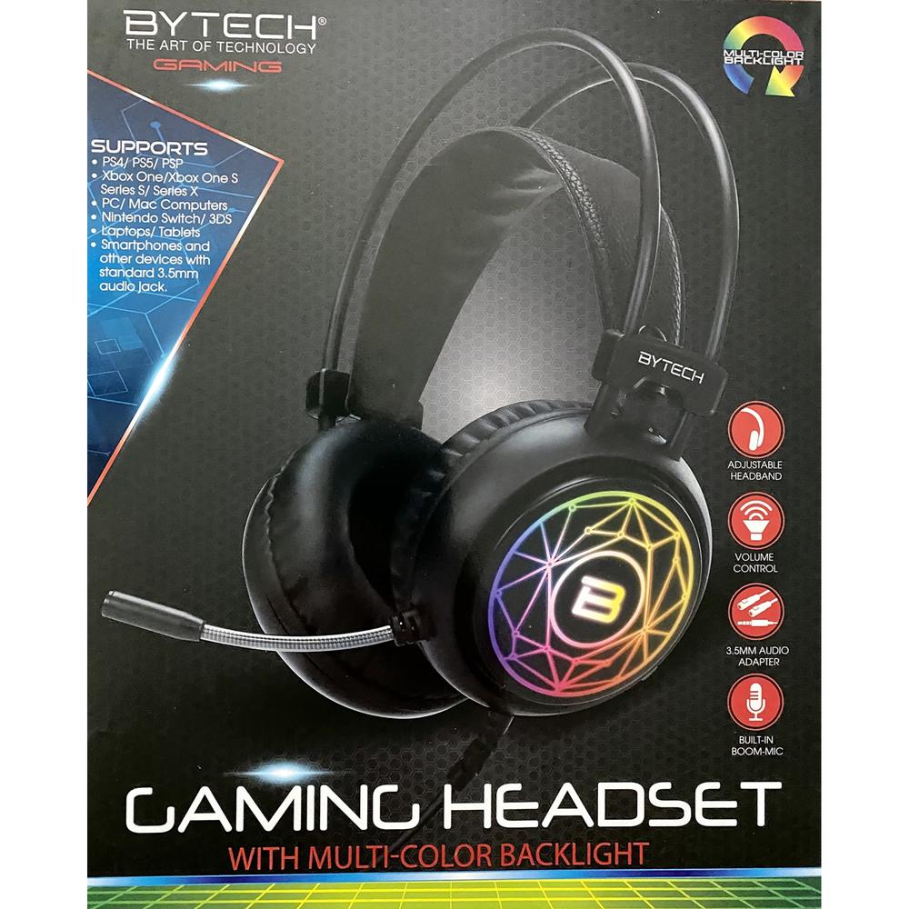 Casque de jeu Bytech avec rétroéclairage