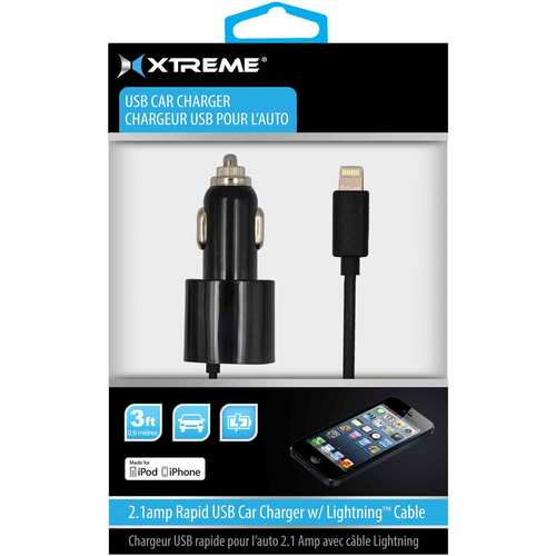 MFI CAR CHARGER DUEL USB BLACK