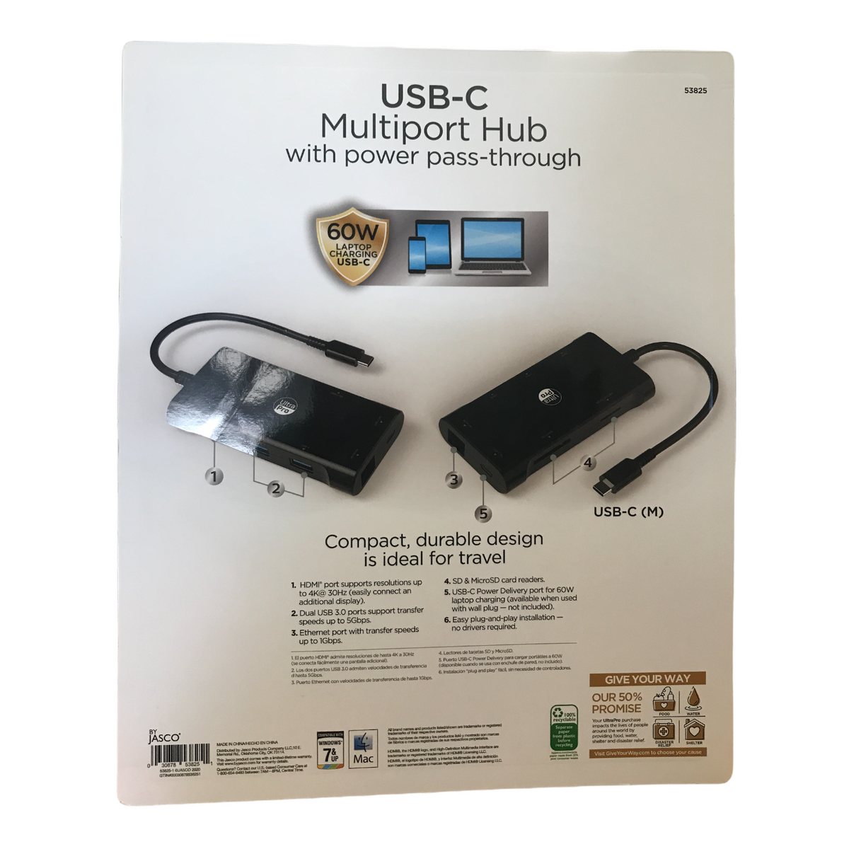 UltraPro Elite USB-C Multiport Hub with Power Pass-Through