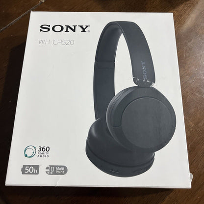 Sony WH-CH520 Wireless Headphones Bluetooth On-Ear Headset with Microphone, Black