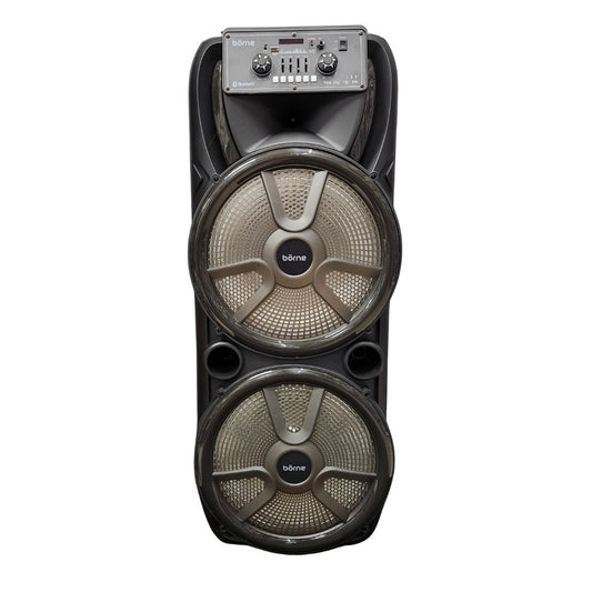 Borne 1200W Dual 15’’ Bluetooth Portable Karaoke, PA Party Speaker BTSPK149