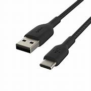 High Speed USB-A to USB-C Braided Cable, 1m Black EBLAST