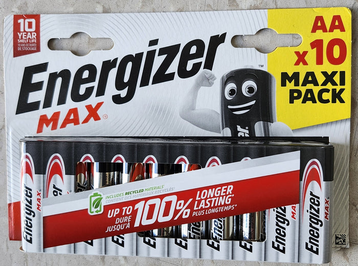 Energizer MAX Alkaline AA Batteries, 10 PK