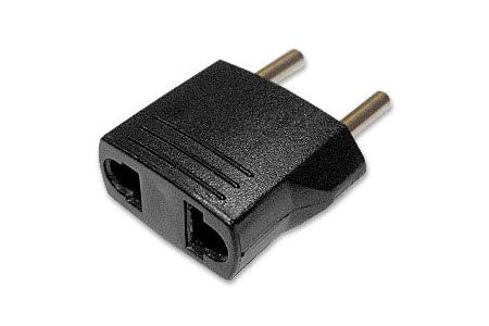 EUROPE TRAVEL PLUG ADAPTER-USA CANADA TO EUROPEAN-GA-103 (BLISTER PACKAGE)