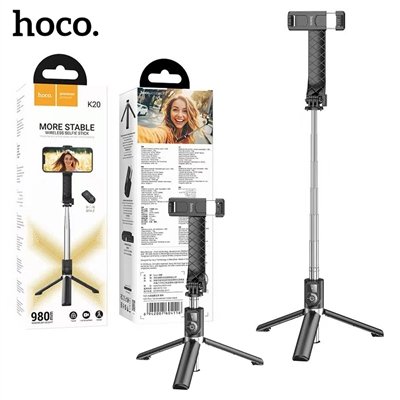 Hoco K20 Figure Mini Live Broadcast Bluetooth Tripod Selfie Stick Black