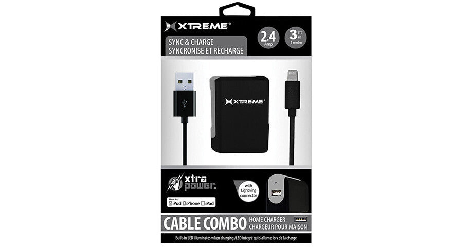 1 PORT 2.4A HOME TRAVEL CHARGER UL W/MFI LIGHTNING BLACK-82461